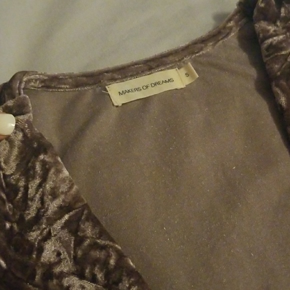 CRUSHED VELVET BODYSUIT - Picture 3 of 3